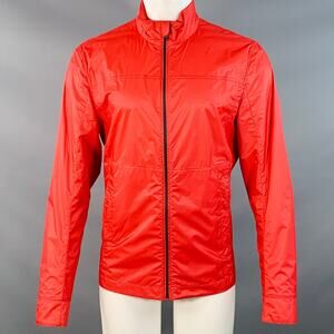 DUNHILL Size M Red Polyamide Zip Up Jacket